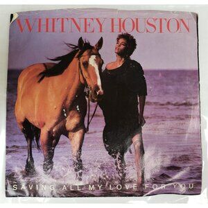 Record 45RPM Vinyl  Whitney Houston- Saving All My Love For You All At Once